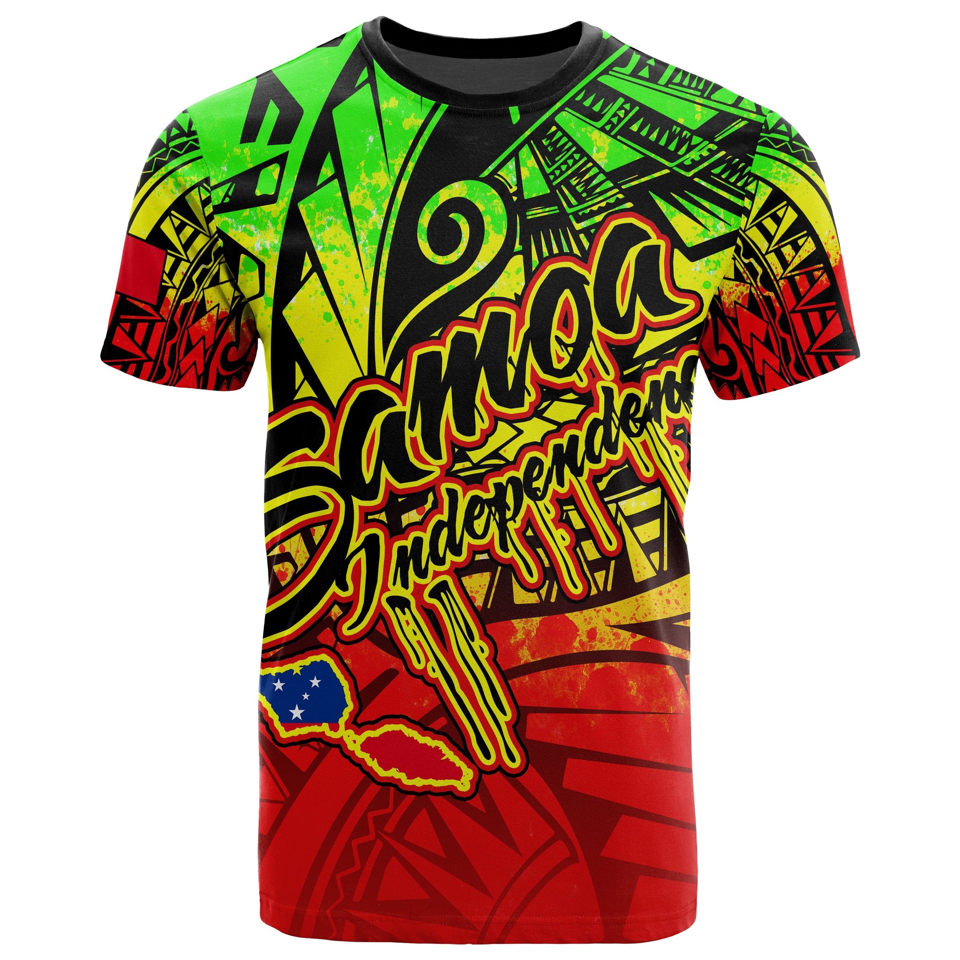 Samoa Polynesian T - Shirt - Independence Day Reggae Version