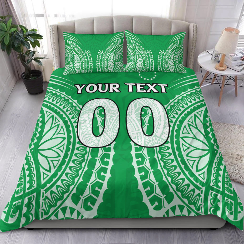 (Custom Personalised) Cook Islands Mitiaro Bedding Set Tribal Pattern
