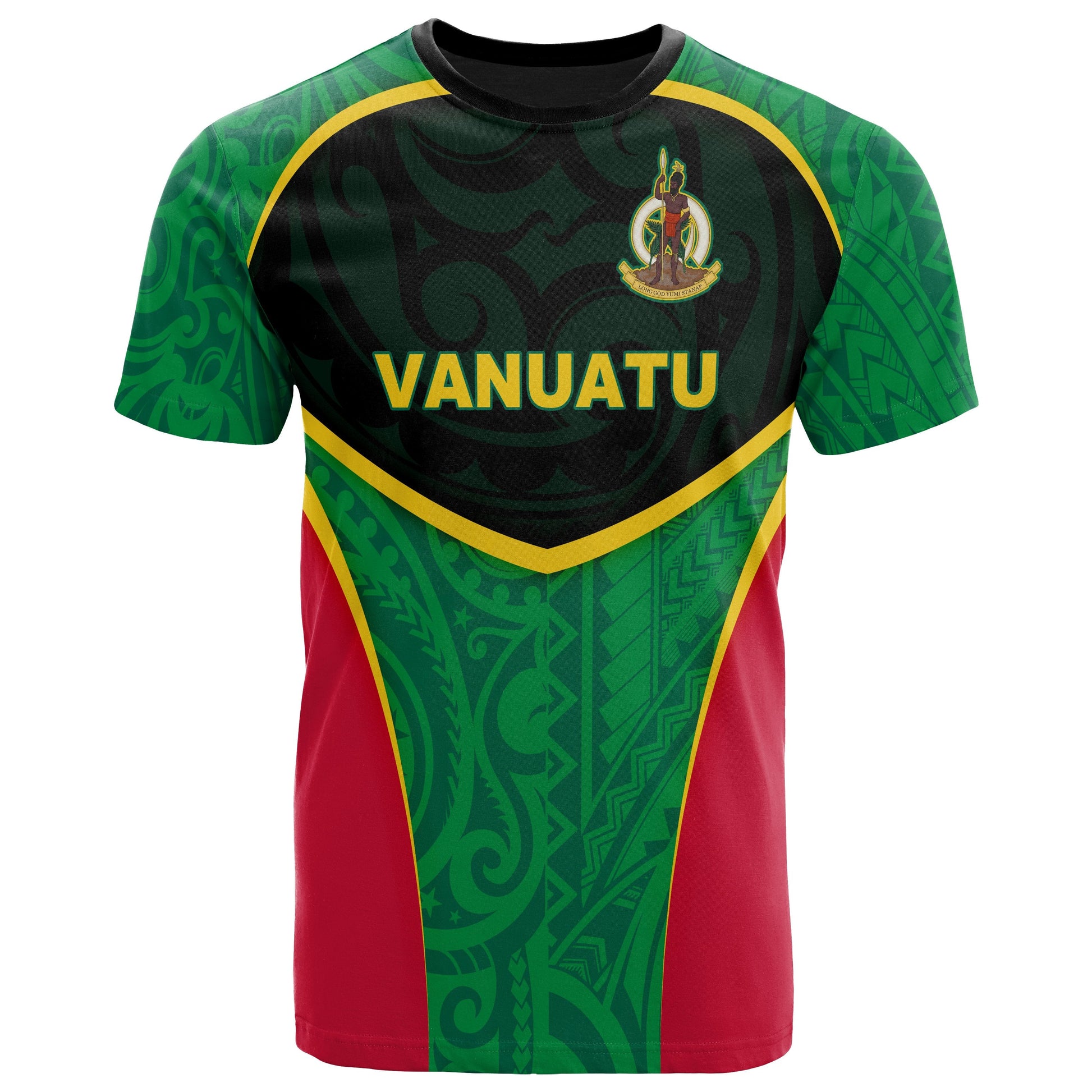 Vanuatu Polynesian T Shirt Flag Sport Style