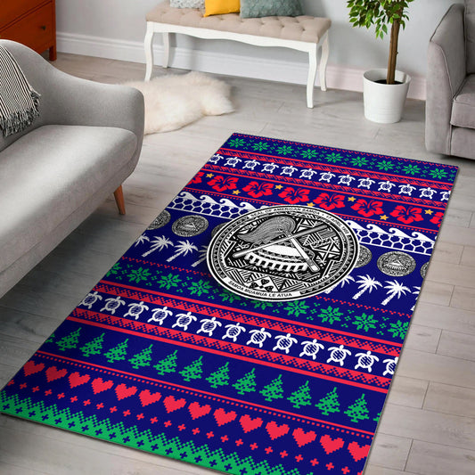 American Samoa Christmas Area Rug Ugly Christmas