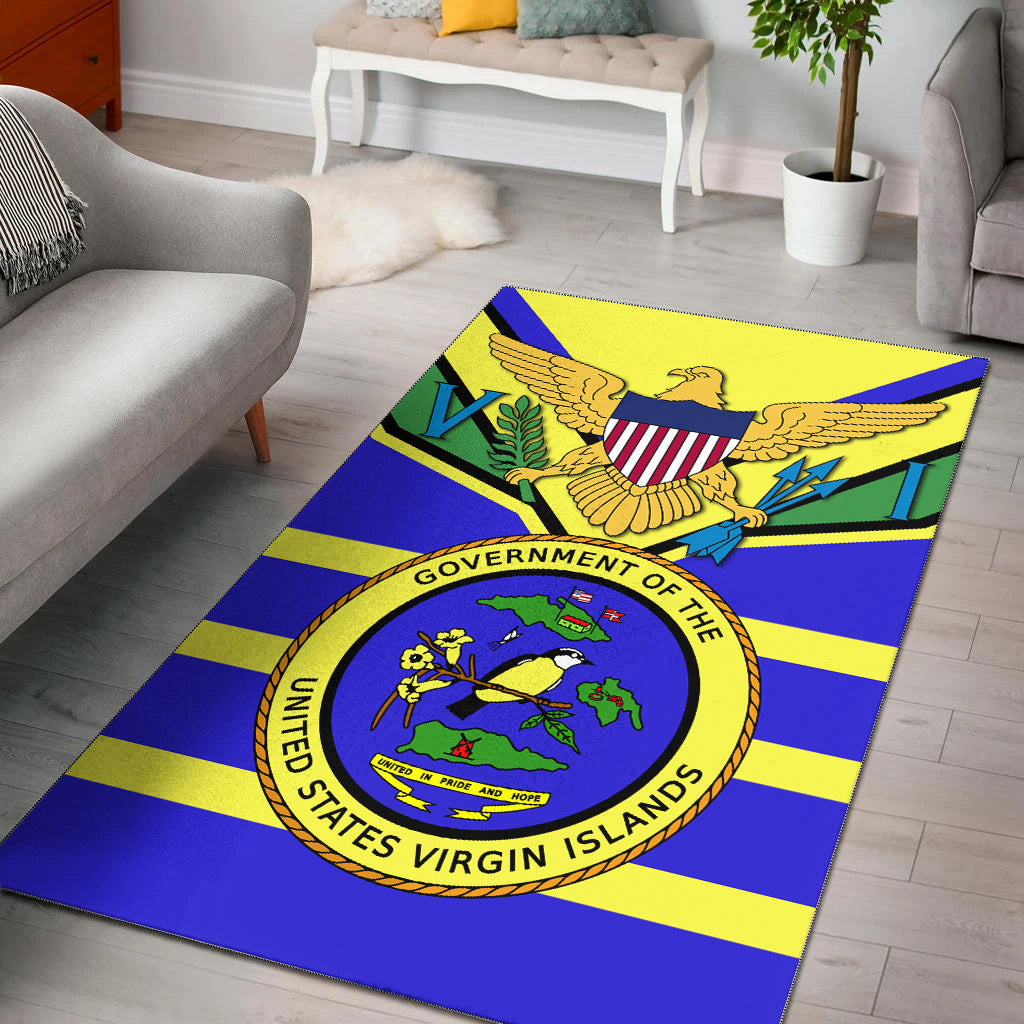 US Virgin Islands Area Rug Egales with Seal