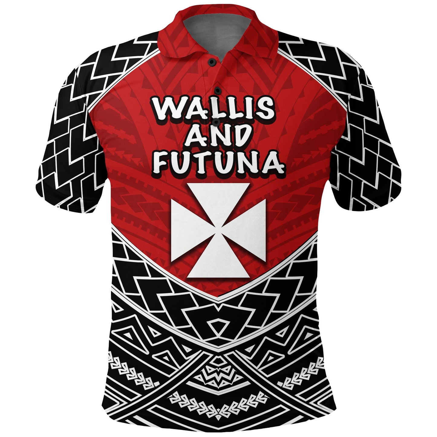 Wallis And Futuna Polo Shirt - Polynesian Tattoo Shirt