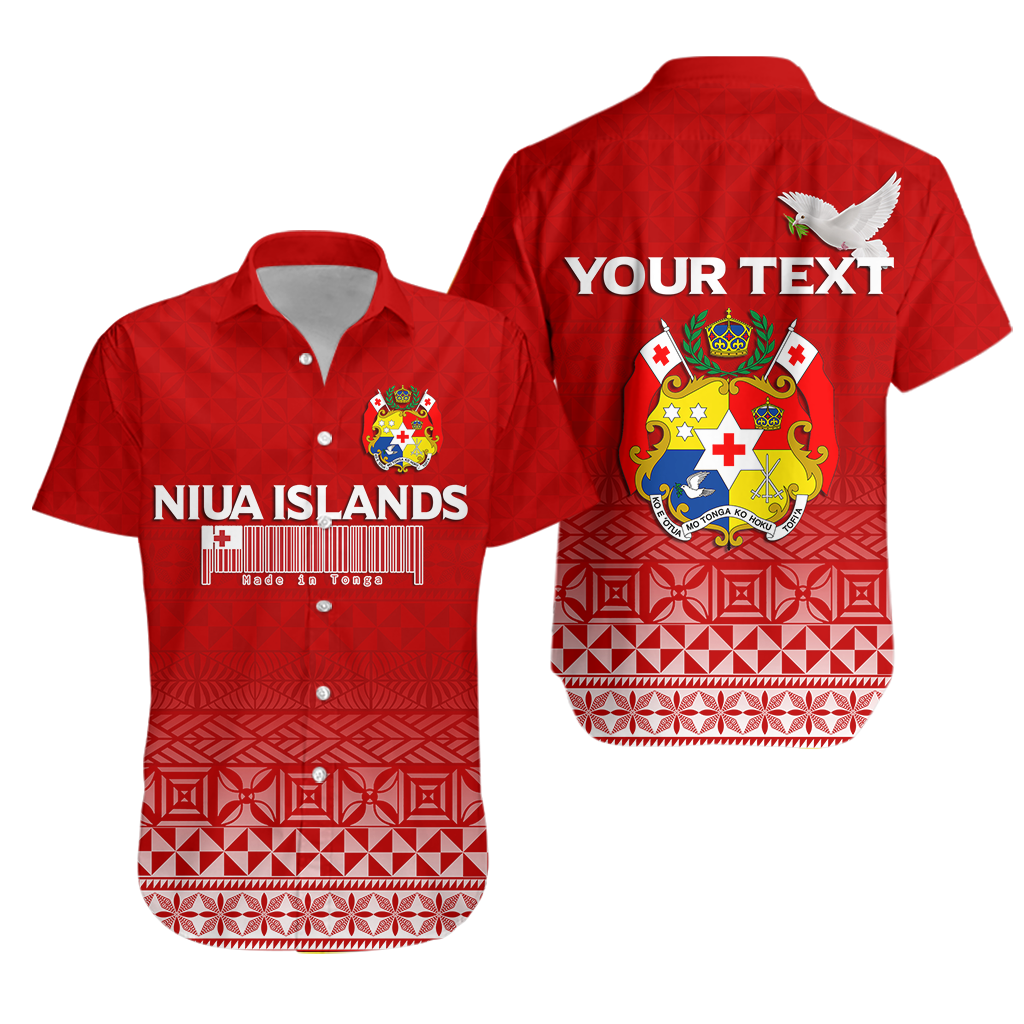 Custom Personalised Tonga Niua Islands Hawaiian Shirt - Tongan Pattern -