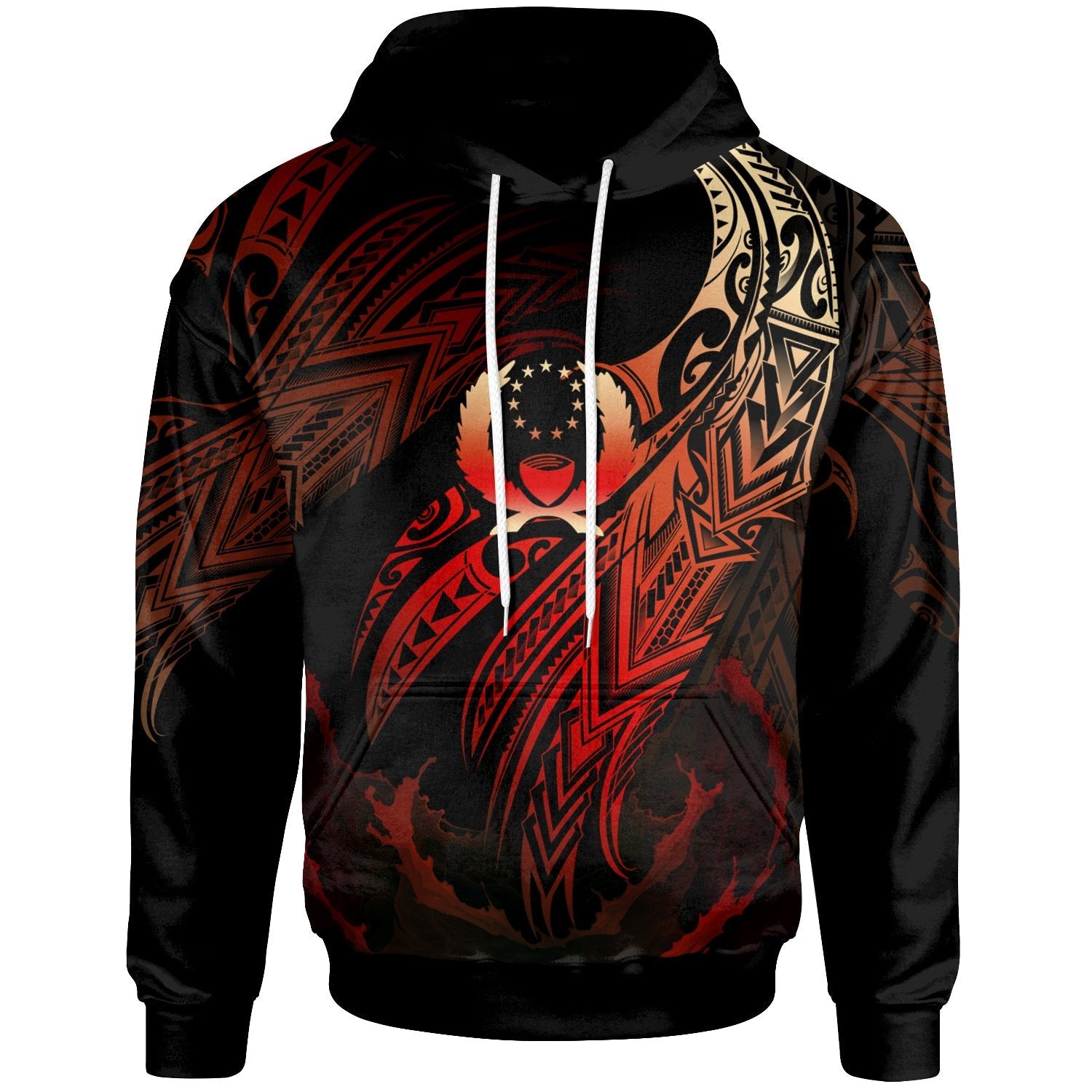 Pohnpei Polynesian Hoodie Legend Red Version