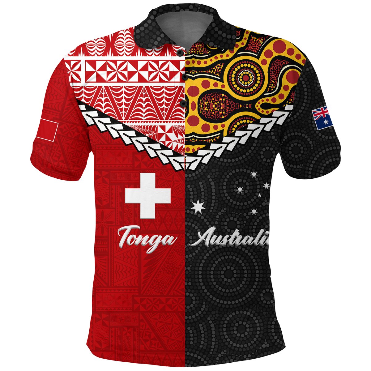 Tonga Combine Australia Aboriginal Heritage Polo Shirt -