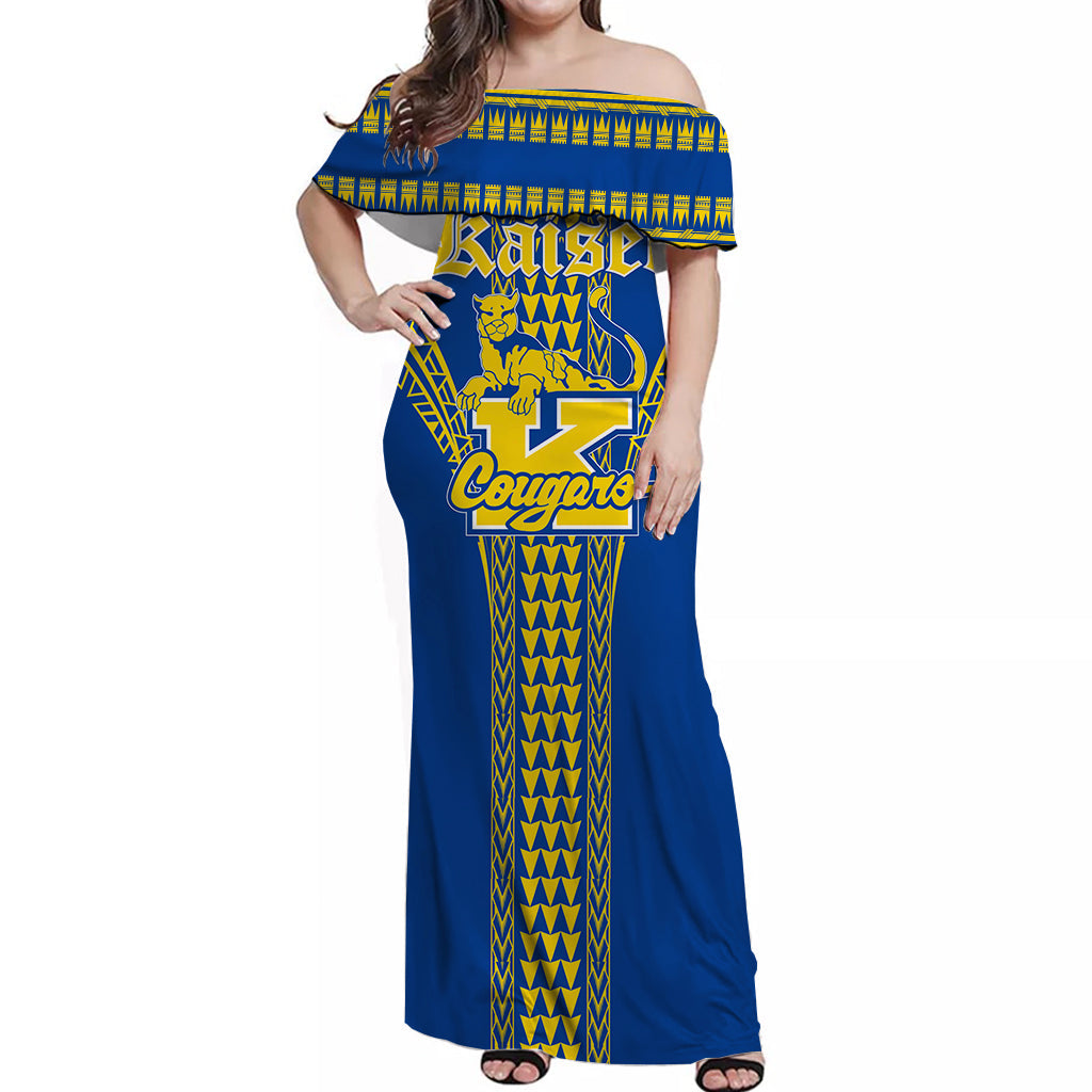 Hawaii Kaiser High School Off Shoulder Long Dress