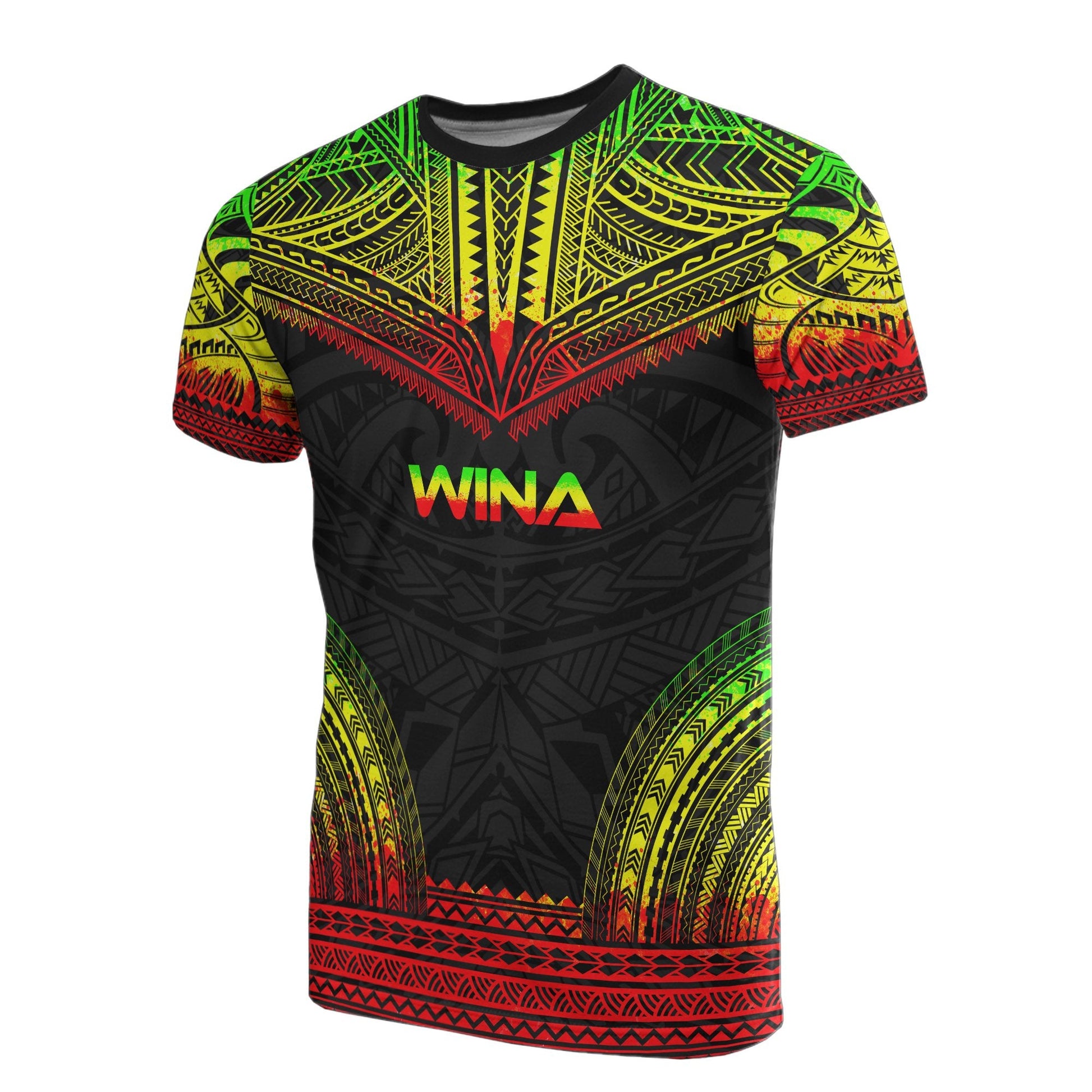 Chuuk All Over T Shirt Chuuk Flag Wina Polynesian Tattoo Reggae