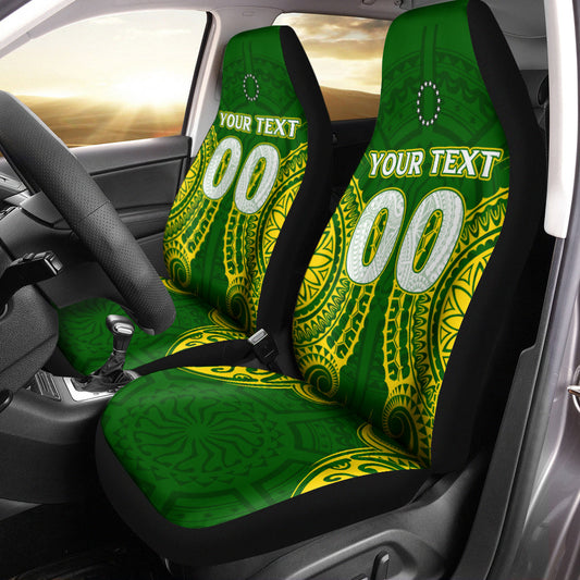 (Custom Personalised) Cook Islands Car Seat Covers Tribal Pattern