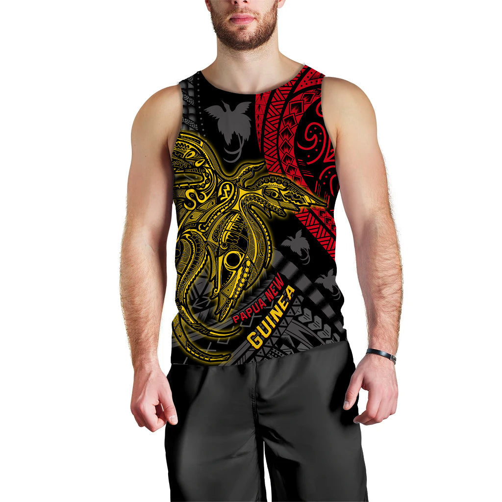 Custom Text and Number Papua New Guinea Men Tank Top Raggiana Birds Of Paradise Happy 47th Independence Day