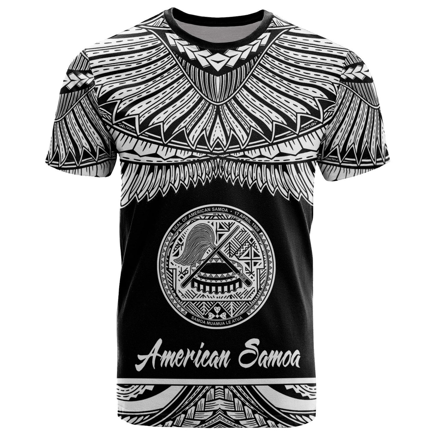 American Samoa Polynesian T - Shirt - American Samoa Pride White Version