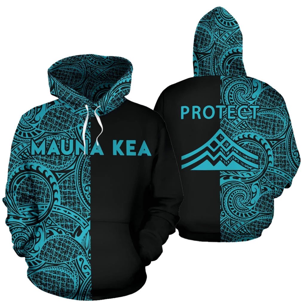 Hawaii Mauna Kea Polynesian Hoodie The Half Turquoise