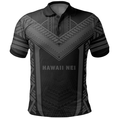 Hawaii Kanaka Polynesian Polo Active Grey