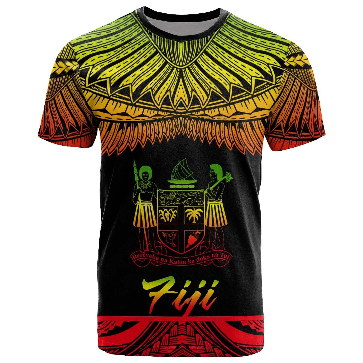 Fiji Polynesian T Shirt Fiji Pride Reggae Version