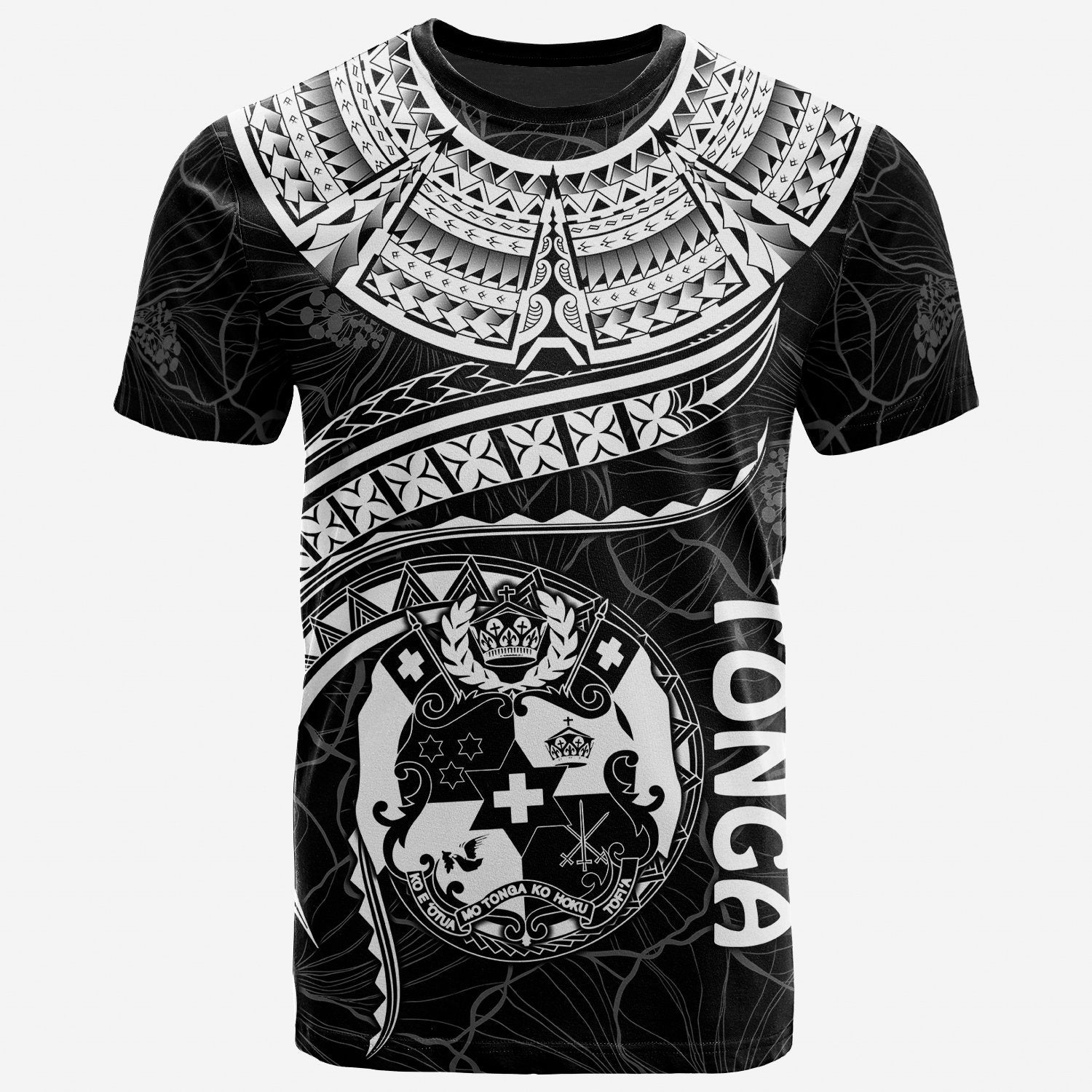 Tonga Polynesian T - Shirt - Tonga Waves White