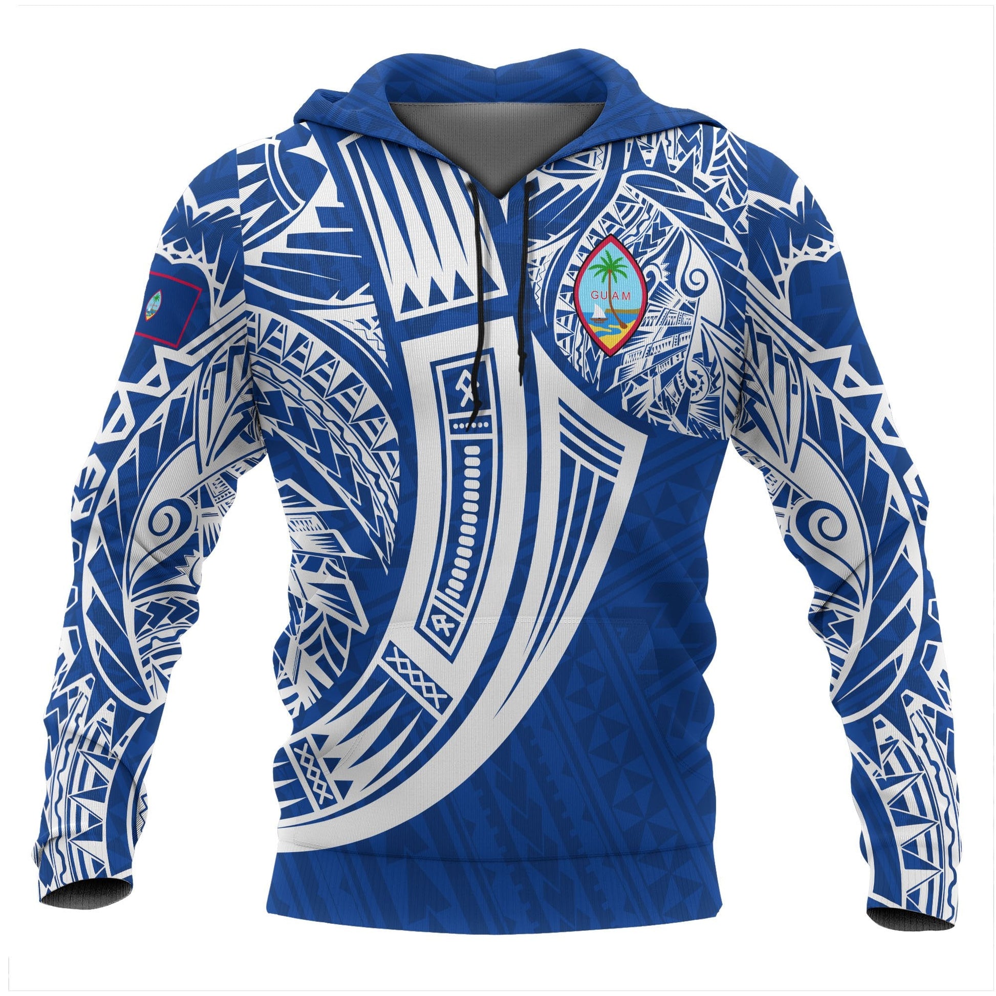 Guam Polynesian Hoodie Tribal Tattoo