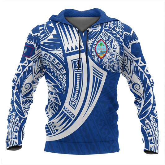 Guam Polynesian Hoodie Tribal Tattoo