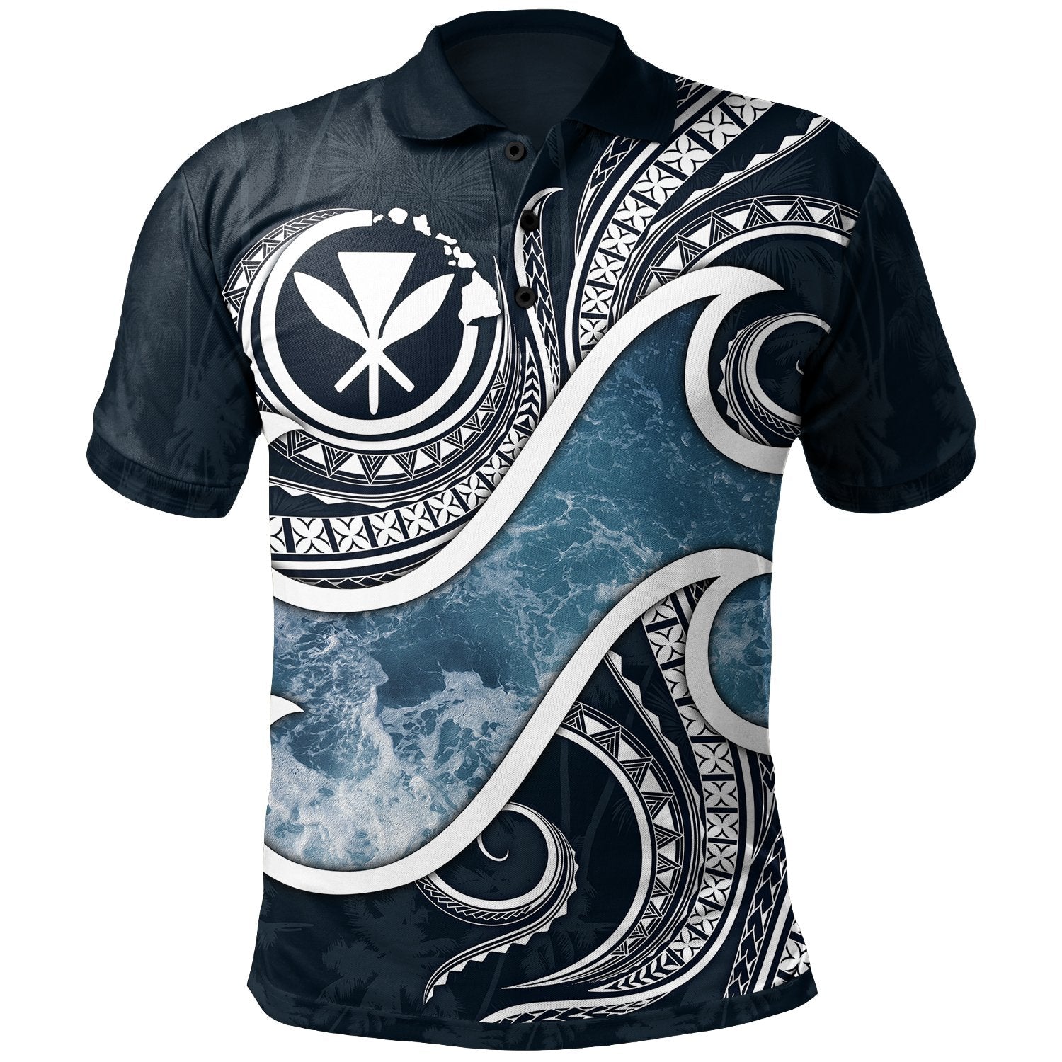 Polynesian Hawaii Polo Shirt - Ocean Style
