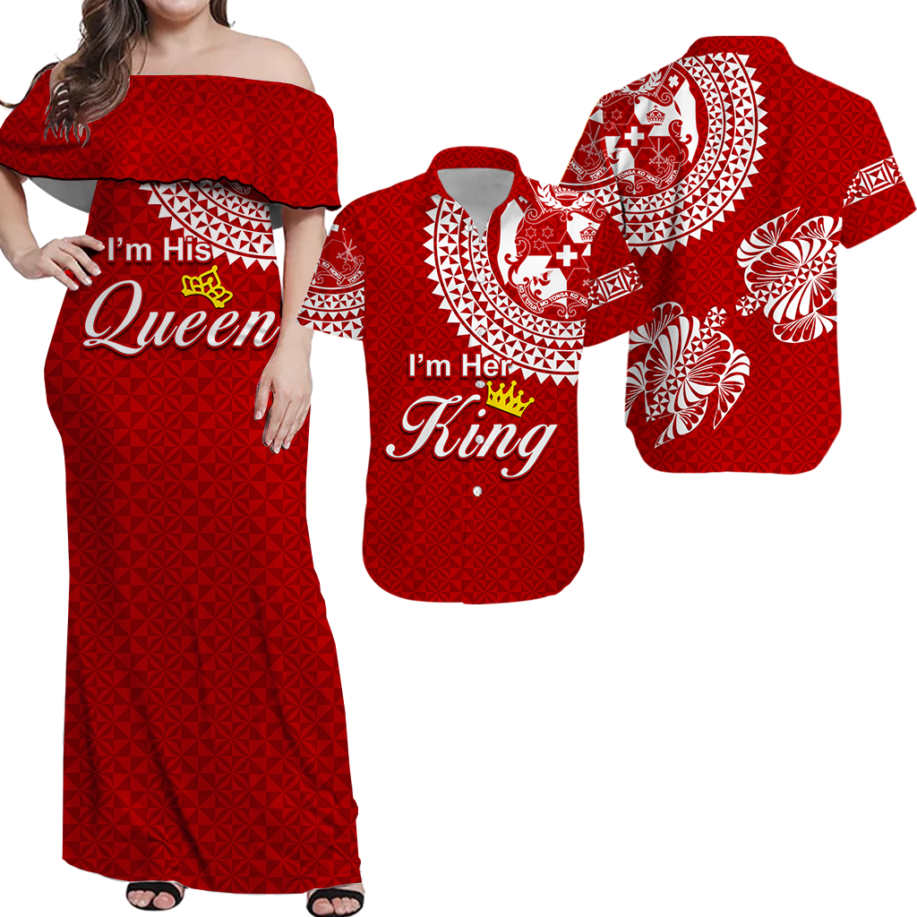 Matching Clothes For Couples Valentine Day Tonga Couple Love Combo Dress And Hawaiian Shirt Tongan Turtle