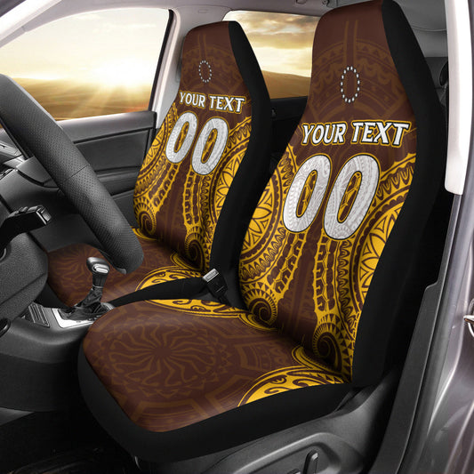 (Custom Personalised) Cook Islands Kukis Car Seat Covers Tribal Pattern