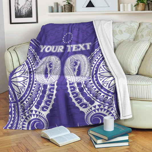Cook Islands Rarotonga Blanket Purple Tribal Pattern