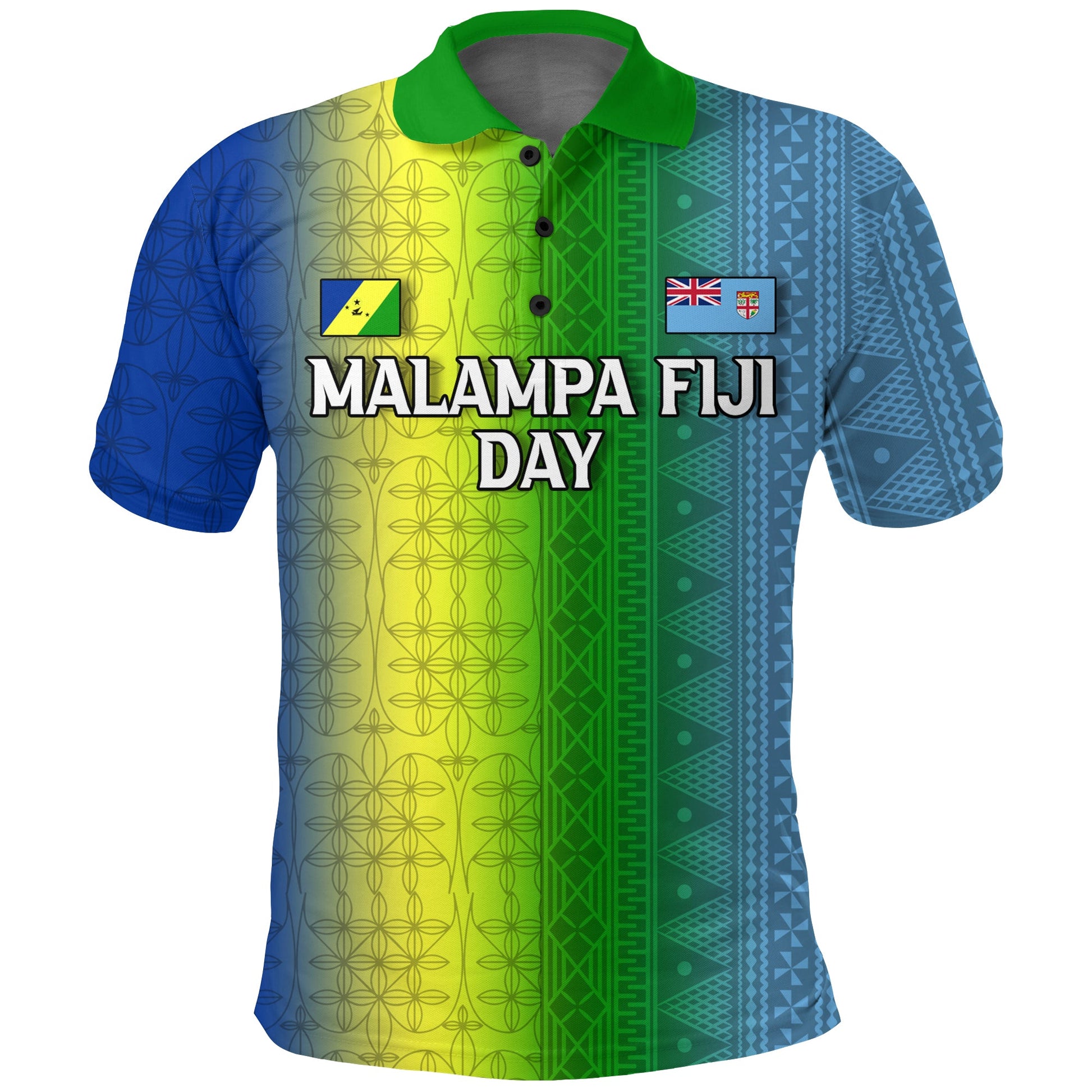 Vanuatu Malampa Fiji Day Polo Shirt - Flag Version -