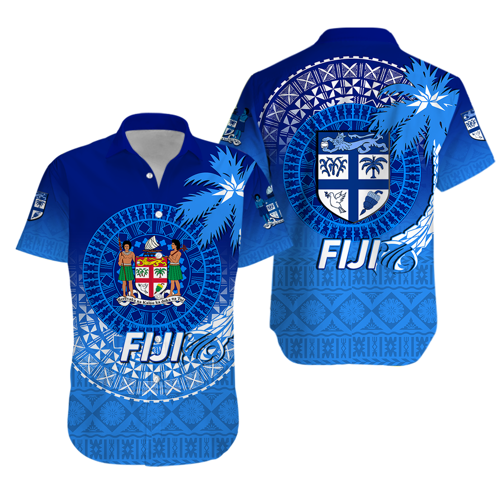 Fiji Tapa Tribal Coconut Tree Hawaiian Shirt -