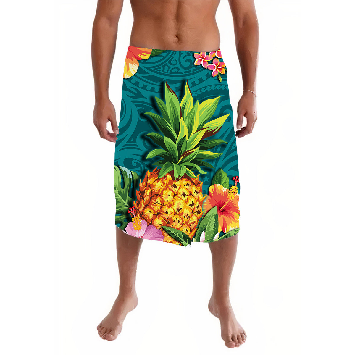 Hawaii Lavalava Polynesia Aqua Pineapple