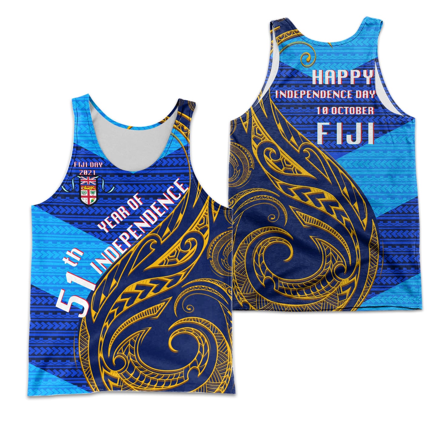 Fiji Day Men's Tank Top 51th Year Of Independence