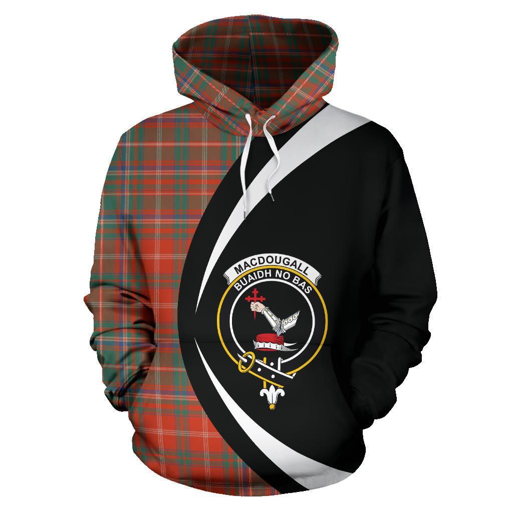 Printivon Macdougall Ancient Tartan Crest Hoodie Circle Style