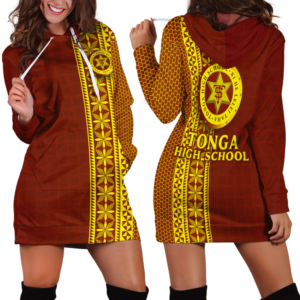 Tonga High School Hoodie Dress Ngatu Pattern