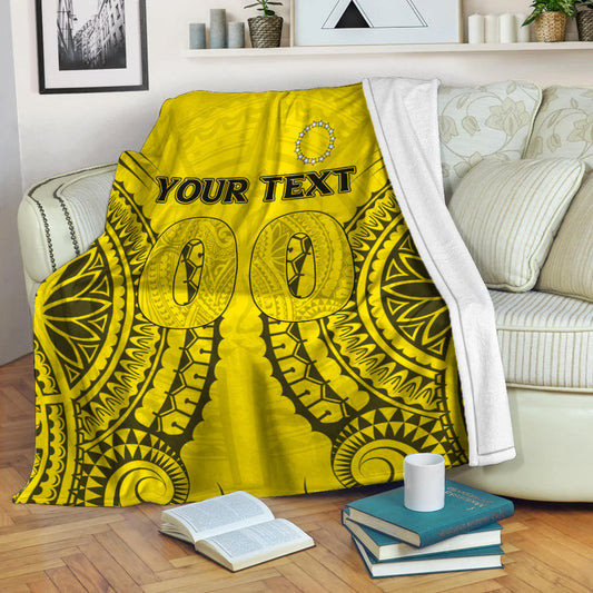 Custom Personalised Cook Islands Aitutaki Blanket Tribal Pattern