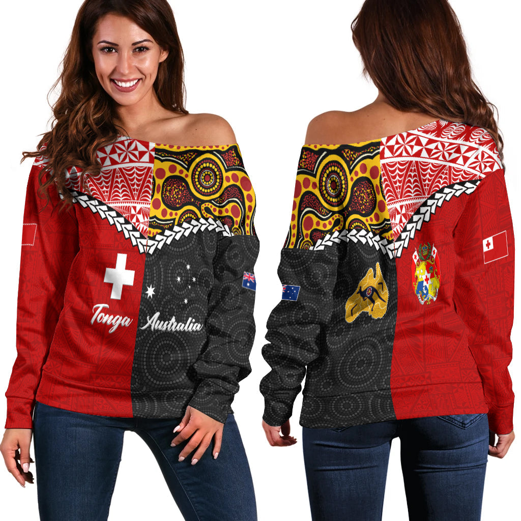 Tonga Combine Australia Aboriginal Heritage Women Off Shoulder Sweater