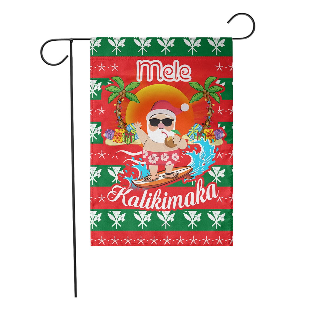 Hawaii Mele Kalikimaka Christmas Flag Milo Style AH