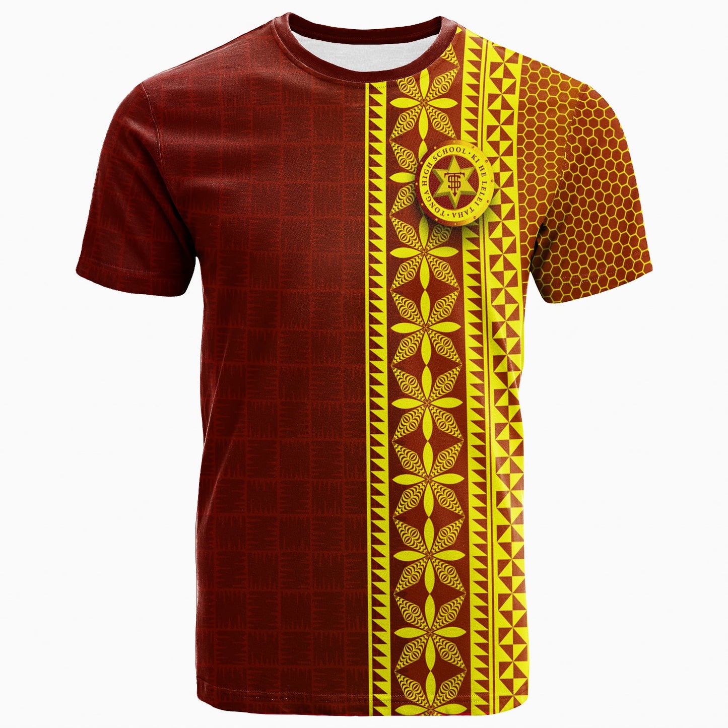 Tonga High School T - Shirt - Ngatu Pattern -