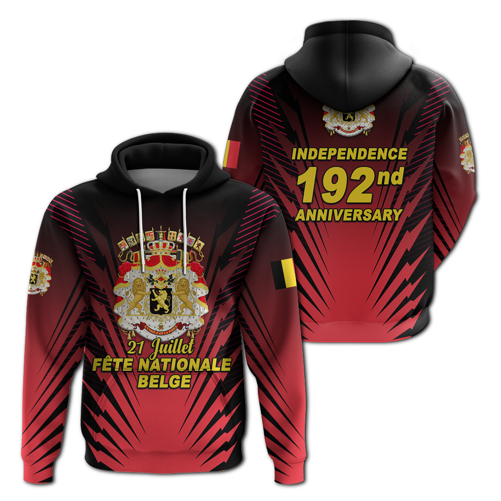 Belgium Independence Day Hoodie Coat Of Arms