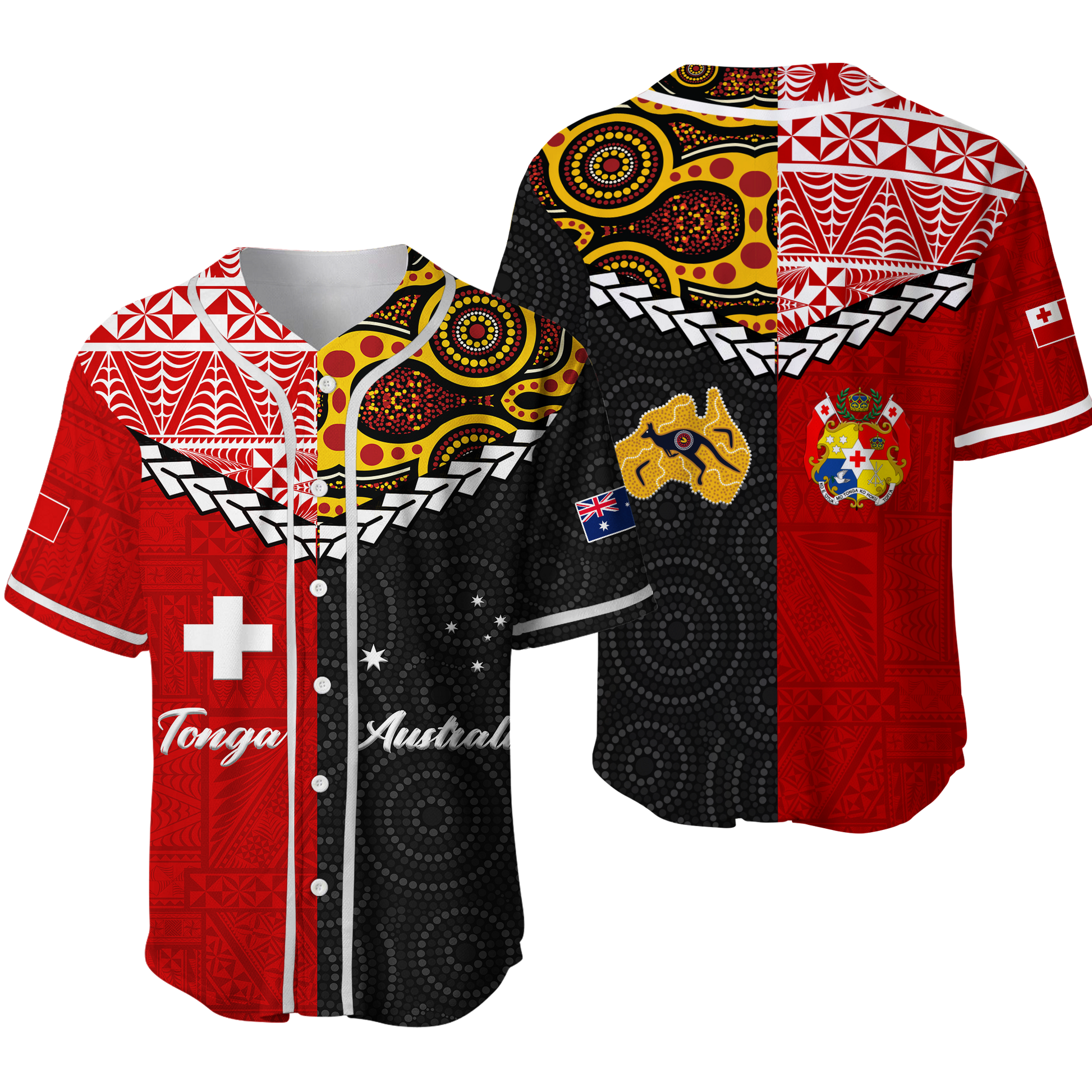 Tonga Combine Australia Aboriginal Heritage Baseball Jersey