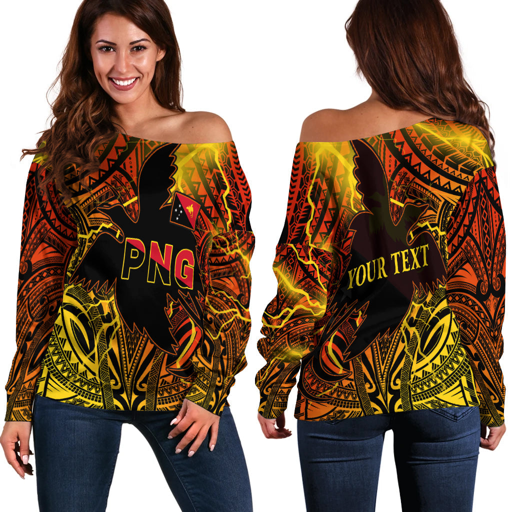 (Custom Personalised) Papua New Guinea Off Shoulder Sweater Stalwart Polynesian Special