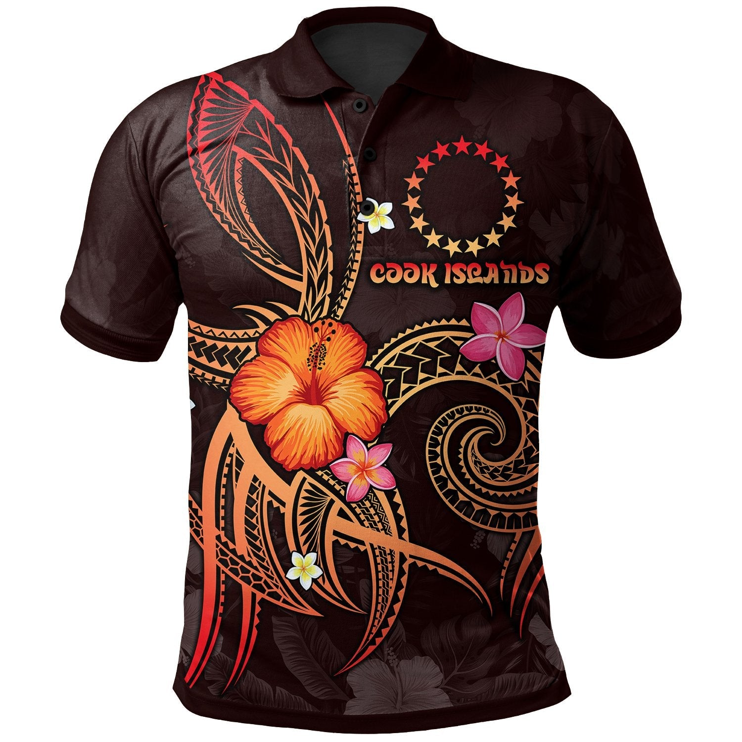 Cook Islands Polynesian Polo Shirt - Legend of Cook Islands Red