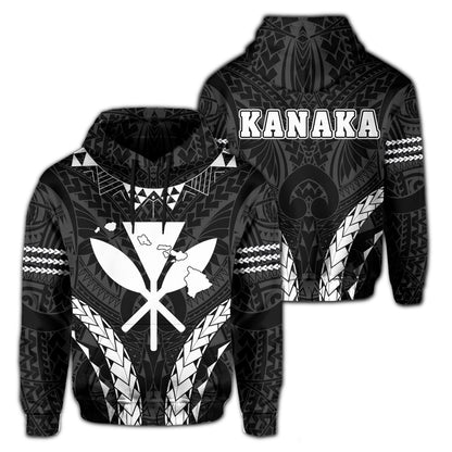 Polynesian Kakau Kanaka Map Hawaii Hoodie Sport Style Version 2.0 White