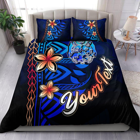 Tonga Custom Personalised Bedding Set Vintage Tribal Mountain
