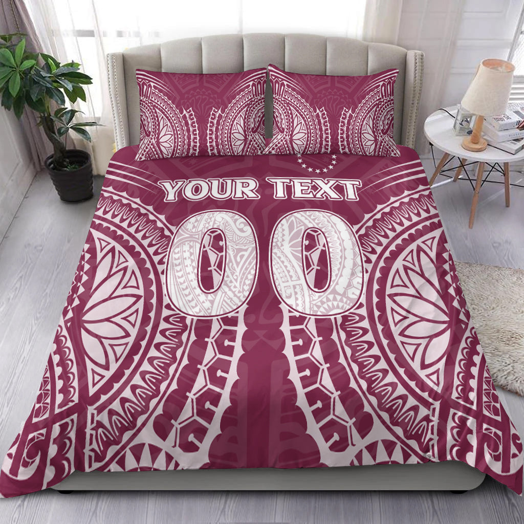 (Custom Personalised) Cook Islands Mangaia Bedding Set Tribal Pattern
