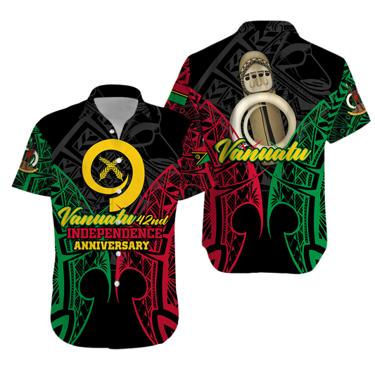 Vanuatu 42nd Independence Anniversary Pride Hawaiian Shirt -