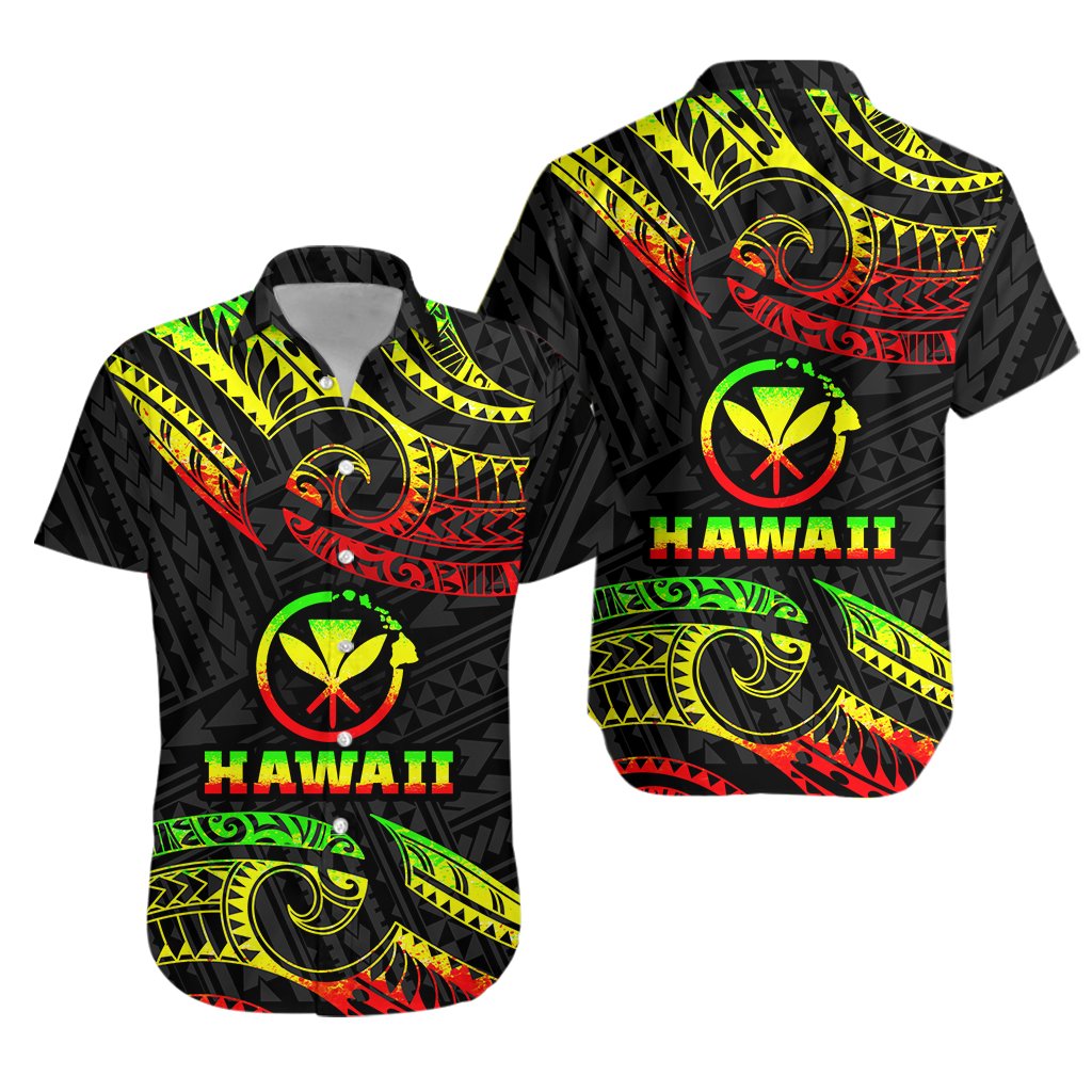 Hawaii Hawaiian Shirt - Tribal Pattern Reggae -