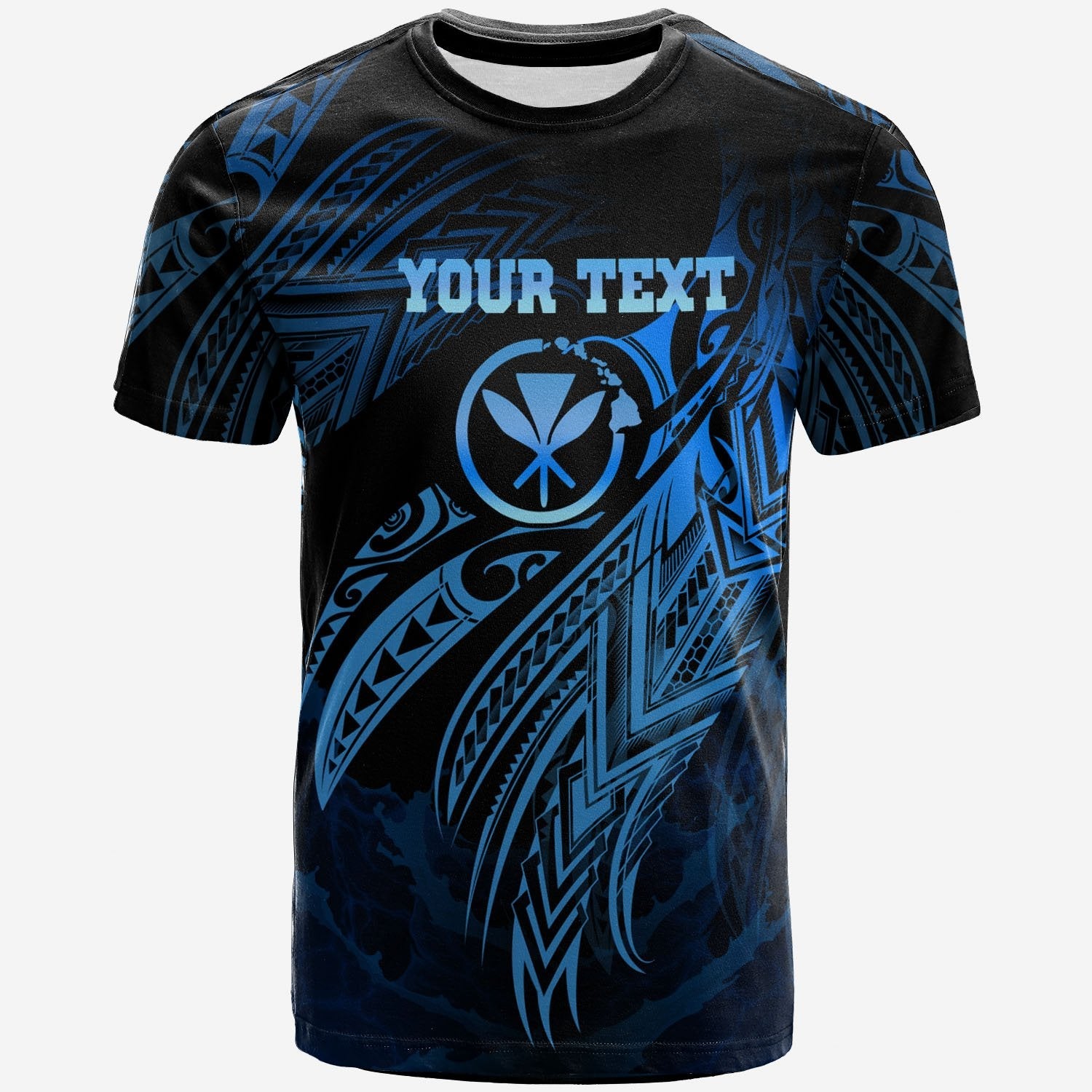 Hawaii Polynesian Custom Personalised T Shirt Legend Blue Version