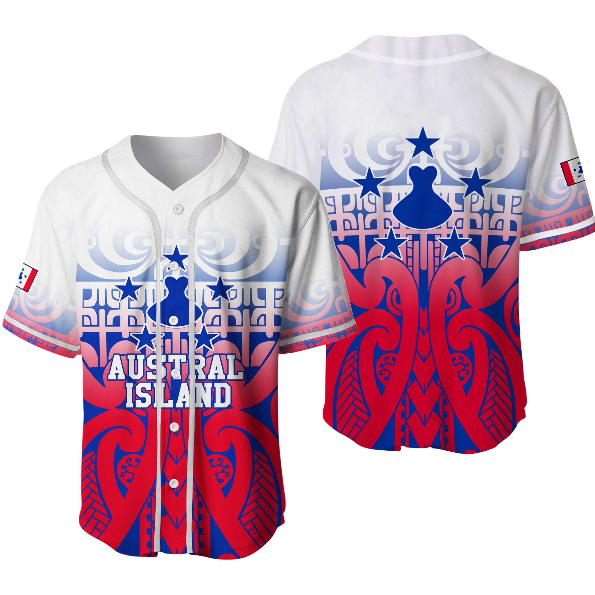 Austral Islands Tribal Baseball Jersey