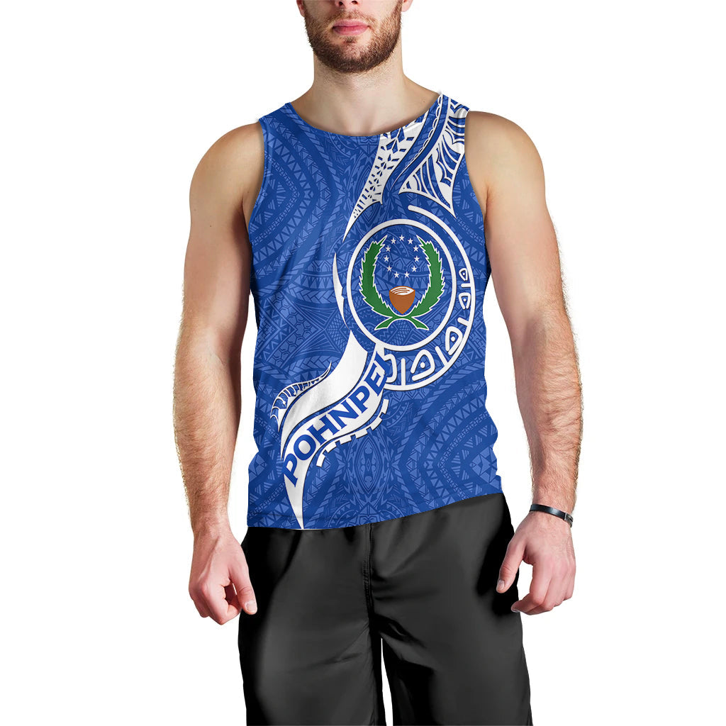 Pohnpei Men Tank Top Micronesia Pride Blue