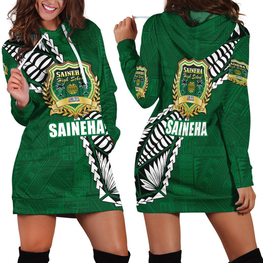 Tonga Saineha High School Tongan Patterns Hoodie Dress