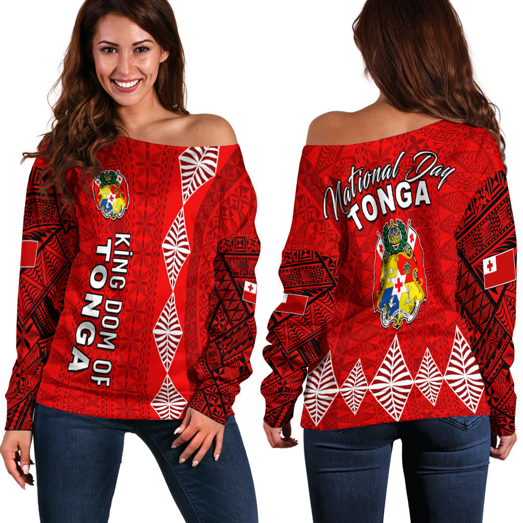 Kingdom of Tonga Off Shoulder Sweater 2021 Tonga National Day