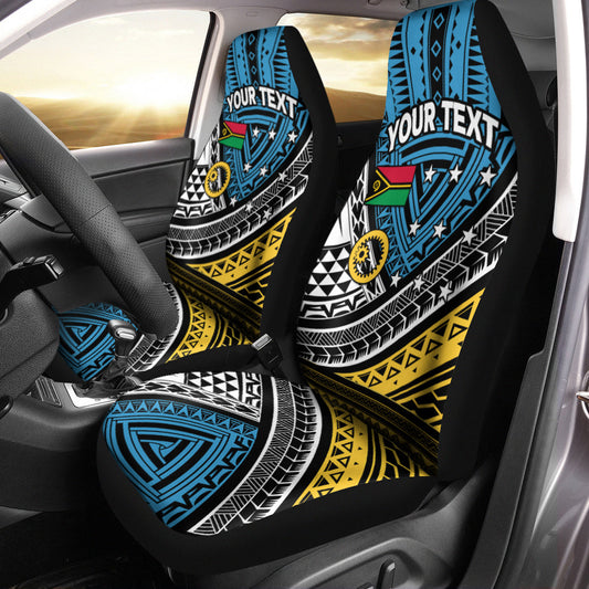 (Custom Personalised) Vanuatu Sanma Province Tribal Pattern Car Seat Covers
