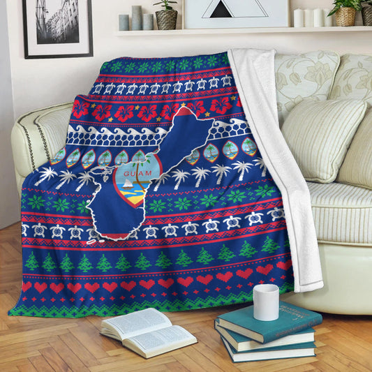 Guam Christmas Blanket Ugly Christmas